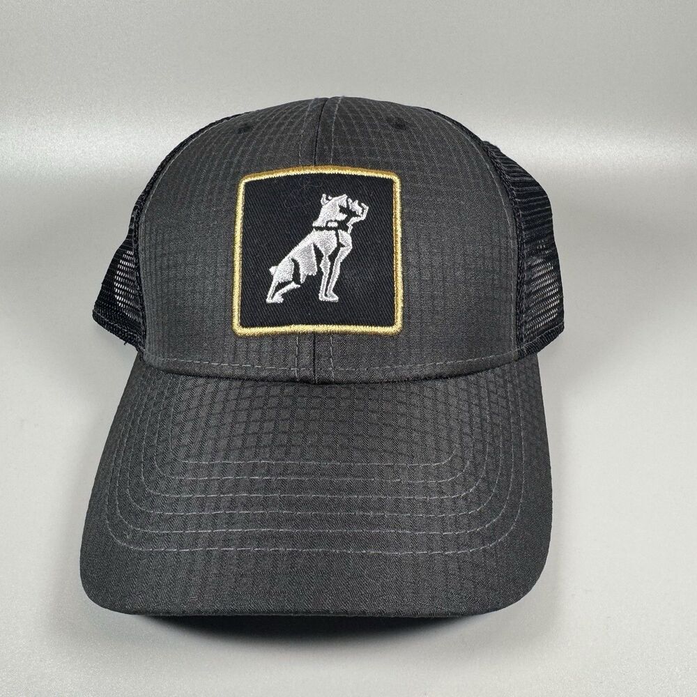 S Mack Trucks Bulldog‎ Gray Black Mesh Trucker Hat Cap